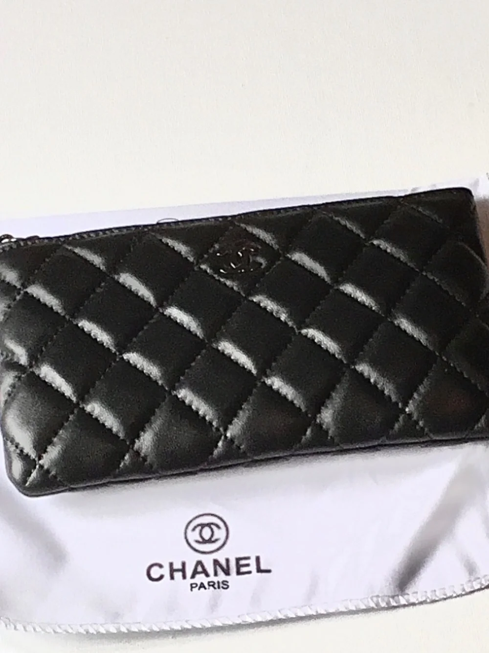 CHANEL LONG QULTED BLACK WALLET